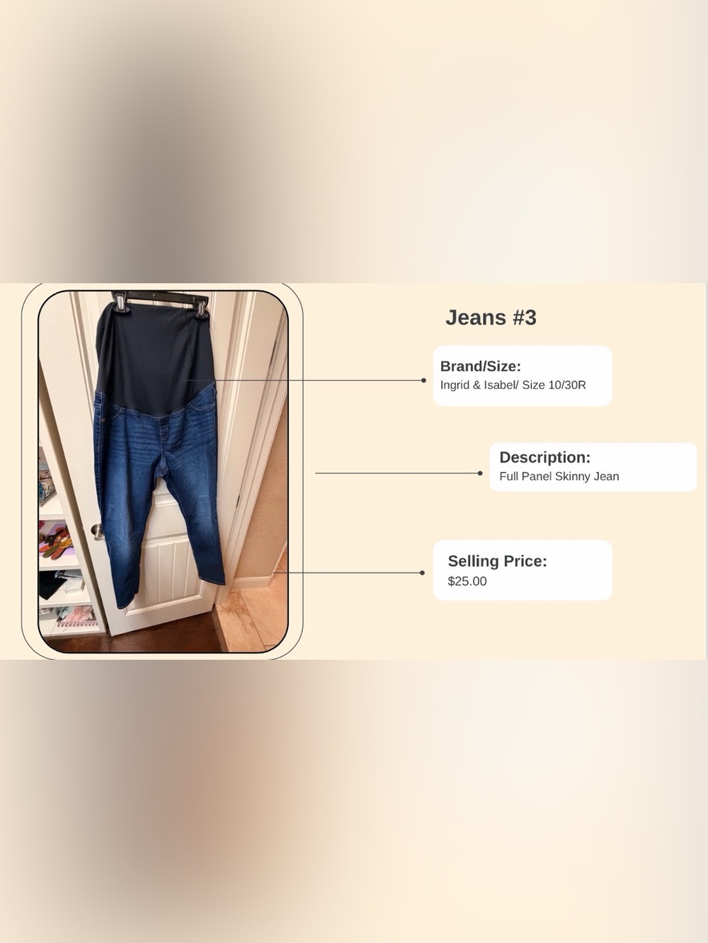 Ingrid & Isabel Black Top Dark Blue Denim Maternity Midi Skirt